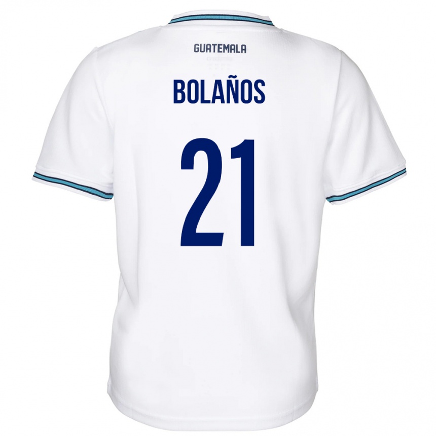 Niño Fútbol Camiseta Guatemala Diego Bolaños #21 Blanco 1ª Equipación 24-26 México