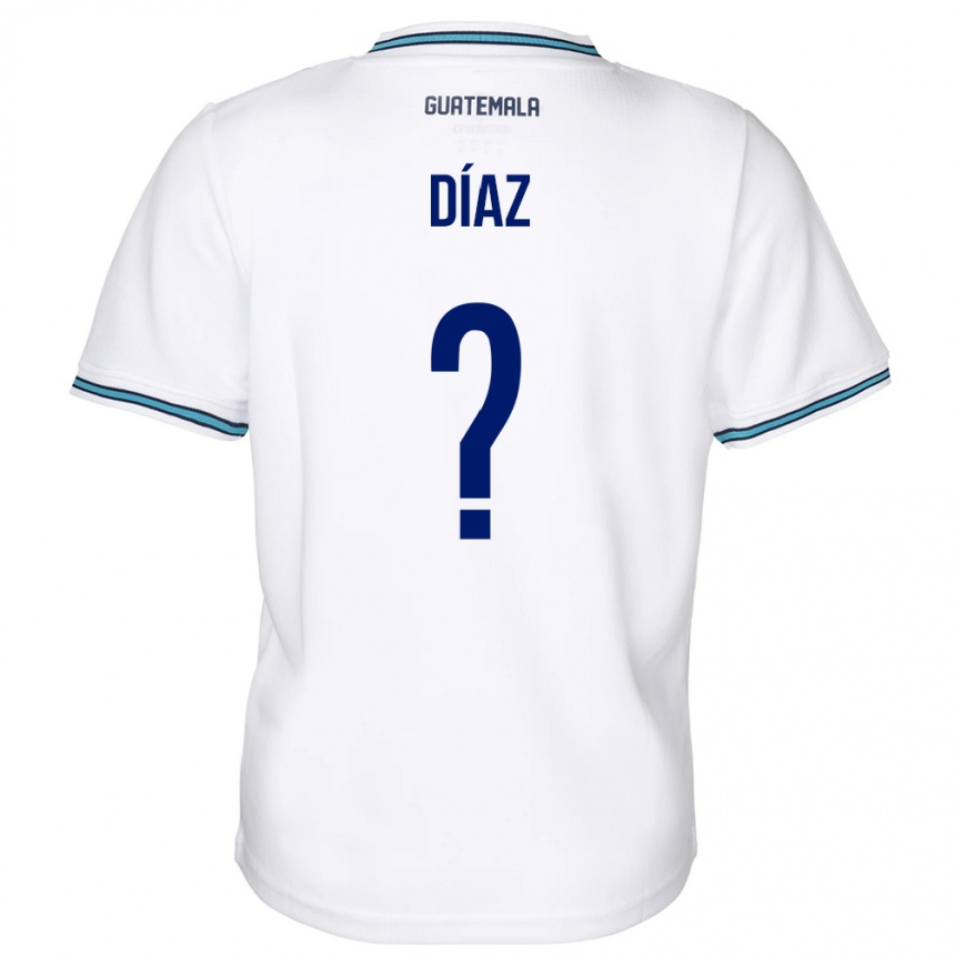 Niño Fútbol Camiseta Guatemala Hendryck Díaz #0 Blanco 1ª Equipación 24-26 México