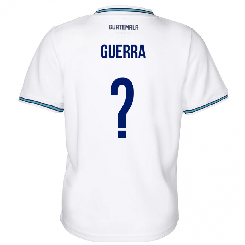 Niño Fútbol Camiseta Guatemala Decarlo Guerra #0 Blanco 1ª Equipación 24-26 México