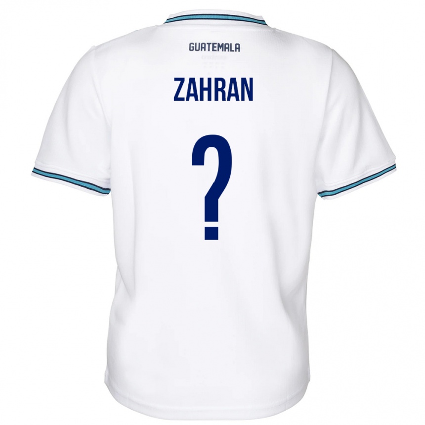 Niño Fútbol Camiseta Guatemala William Zahran #0 Blanco 1ª Equipación 24-26 México