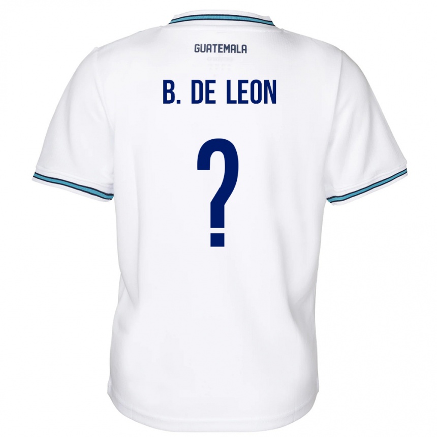 Niño Fútbol Camiseta Guatemala Brandon De Leon #0 Blanco 1ª Equipación 24-26 México