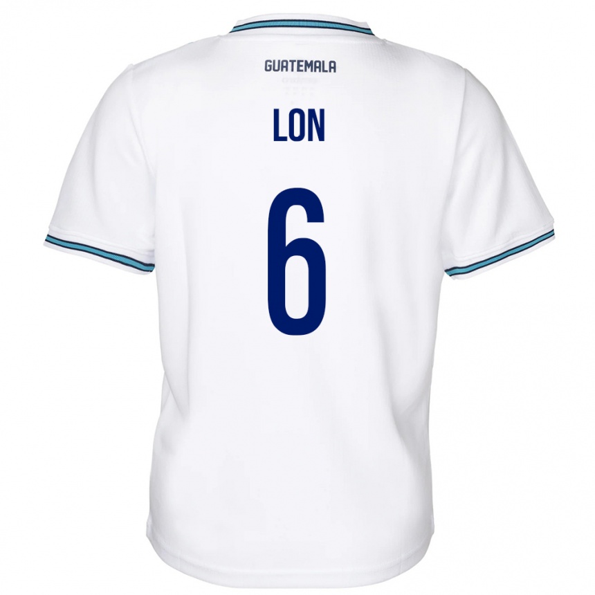 Niño Fútbol Camiseta Guatemala Ariel Lon #6 Blanco 1ª Equipación 24-26 México