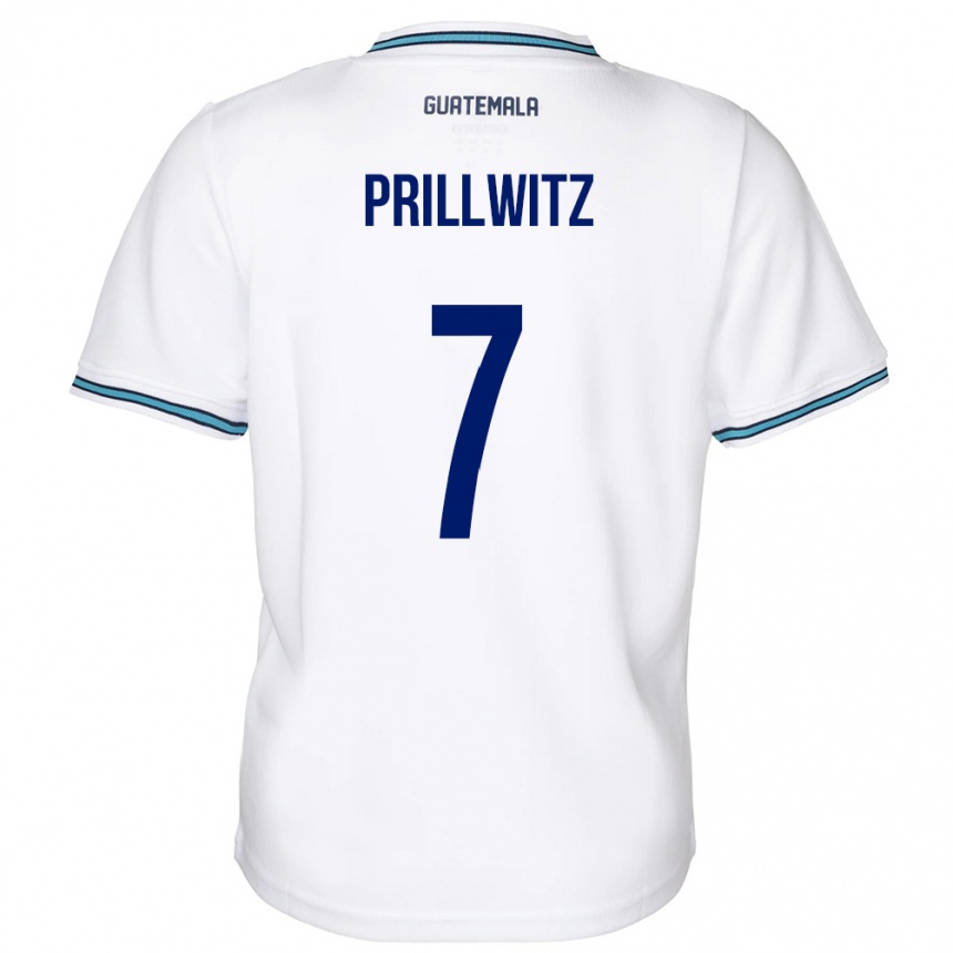Niño Fútbol Camiseta Guatemala Héctor Prillwitz #7 Blanco 1ª Equipación 24-26 México