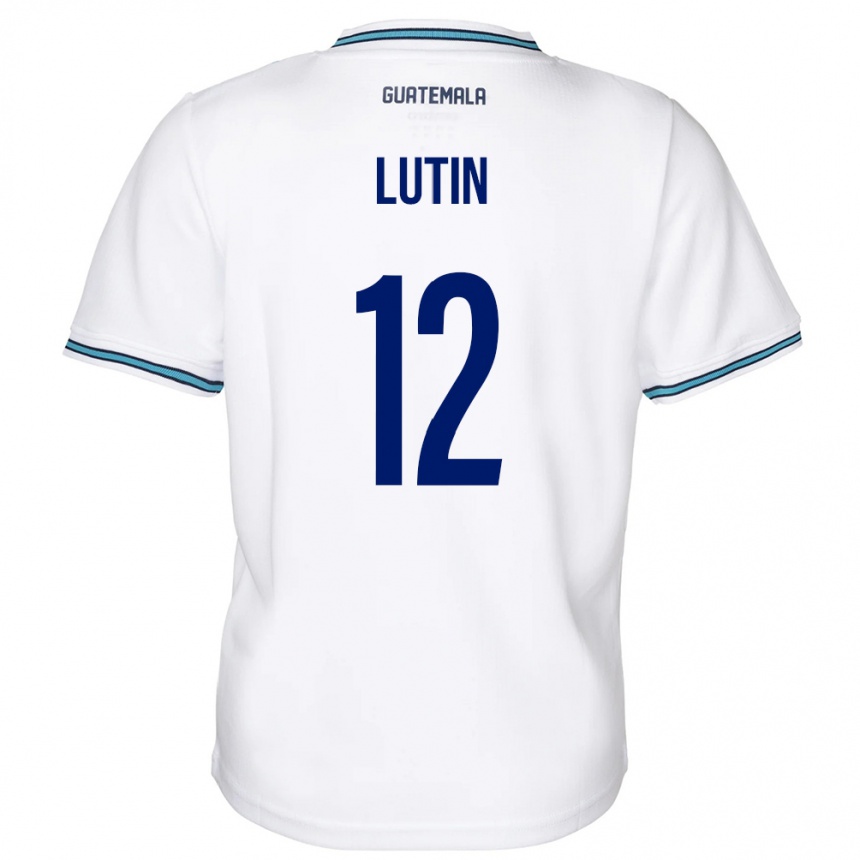 Niño Fútbol Camiseta Guatemala John Lutin #12 Blanco 1ª Equipación 24-26 México