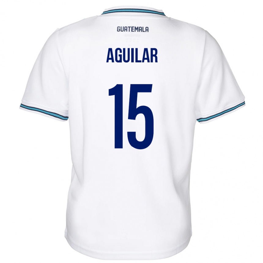 Niño Fútbol Camiseta Guatemala Carlos Aguilar #15 Blanco 1ª Equipación 24-26 México