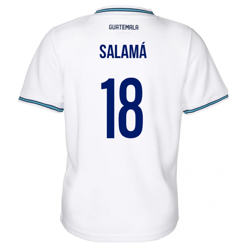 Niño Fútbol Camiseta Guatemala Anthony Salamá #18 Blanco 1ª Equipación 24-26 México