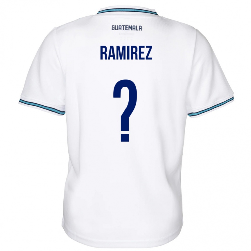 Niño Fútbol Camiseta Guatemala Nelson Ramirez #0 Blanco 1ª Equipación 24-26 México