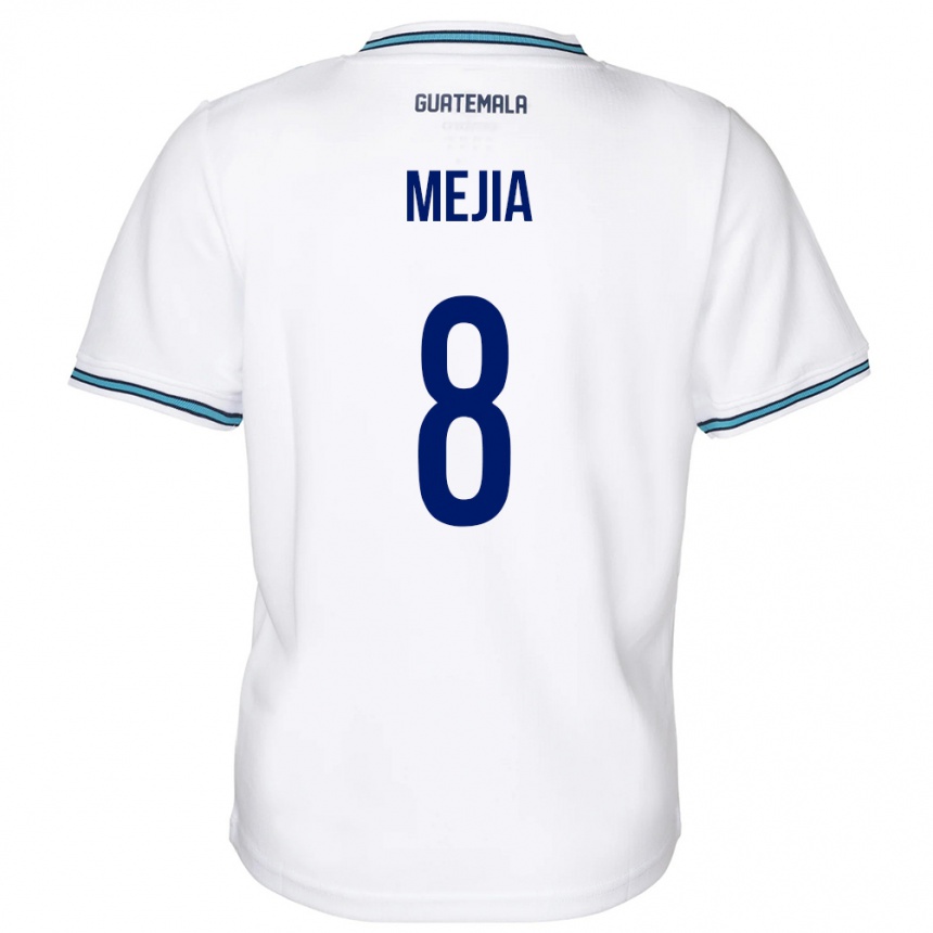 Niño Fútbol Camiseta Guatemala Robert Mejia #8 Blanco 1ª Equipación 24-26 México