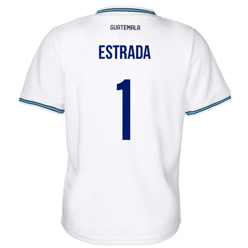 Niño Fútbol Camiseta Guatemala Alexia Estrada #1 Blanco 1ª Equipación 24-26 México