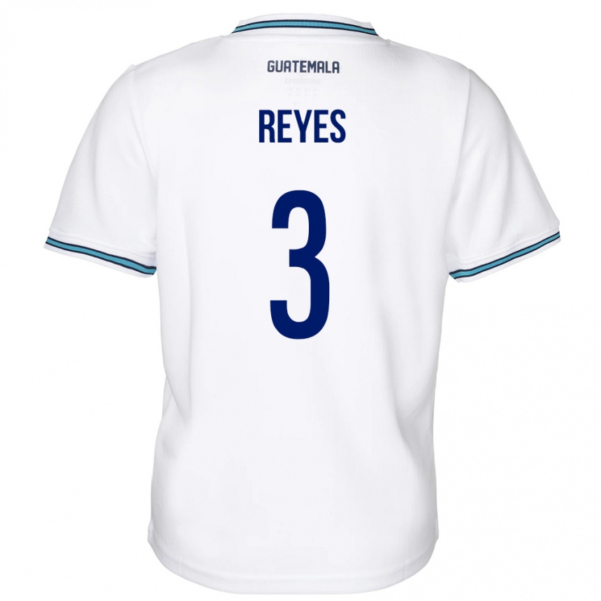 Niño Fútbol Camiseta Guatemala Martha Reyes #3 Blanco 1ª Equipación 24-26 México