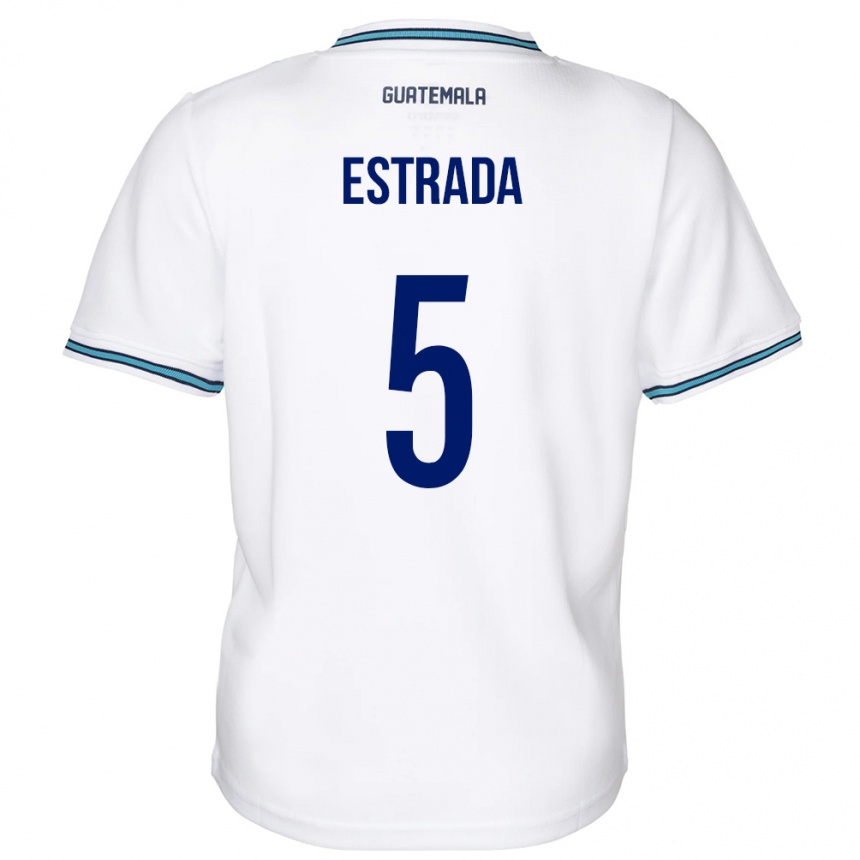 Niño Fútbol Camiseta Guatemala Elizabeth Estrada #5 Blanco 1ª Equipación 24-26 México