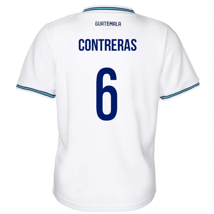 Niño Fútbol Camiseta Guatemala María Contreras #6 Blanco 1ª Equipación 24-26 México