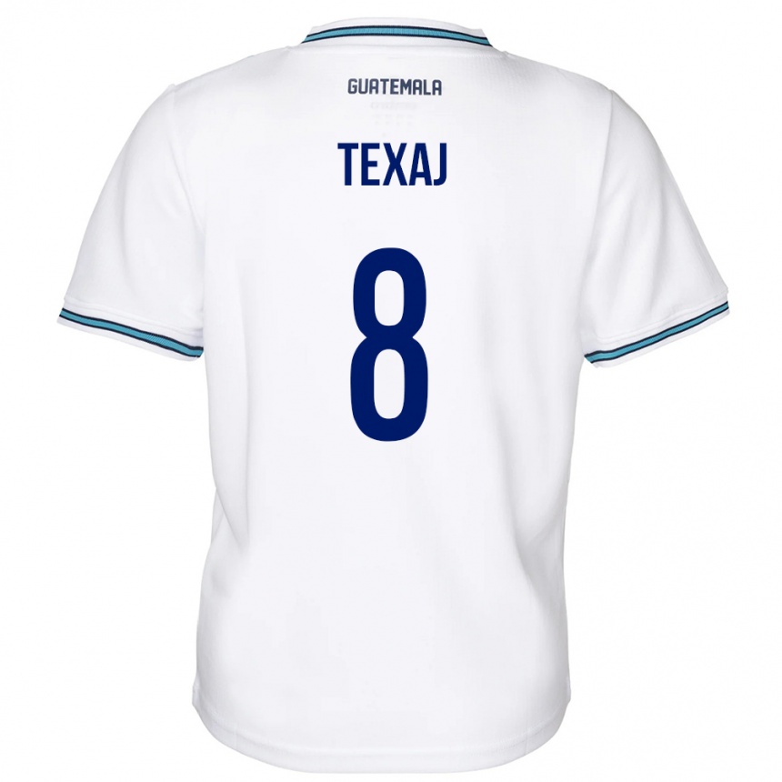 Niño Fútbol Camiseta Guatemala Elisa Texaj #8 Blanco 1ª Equipación 24-26 México