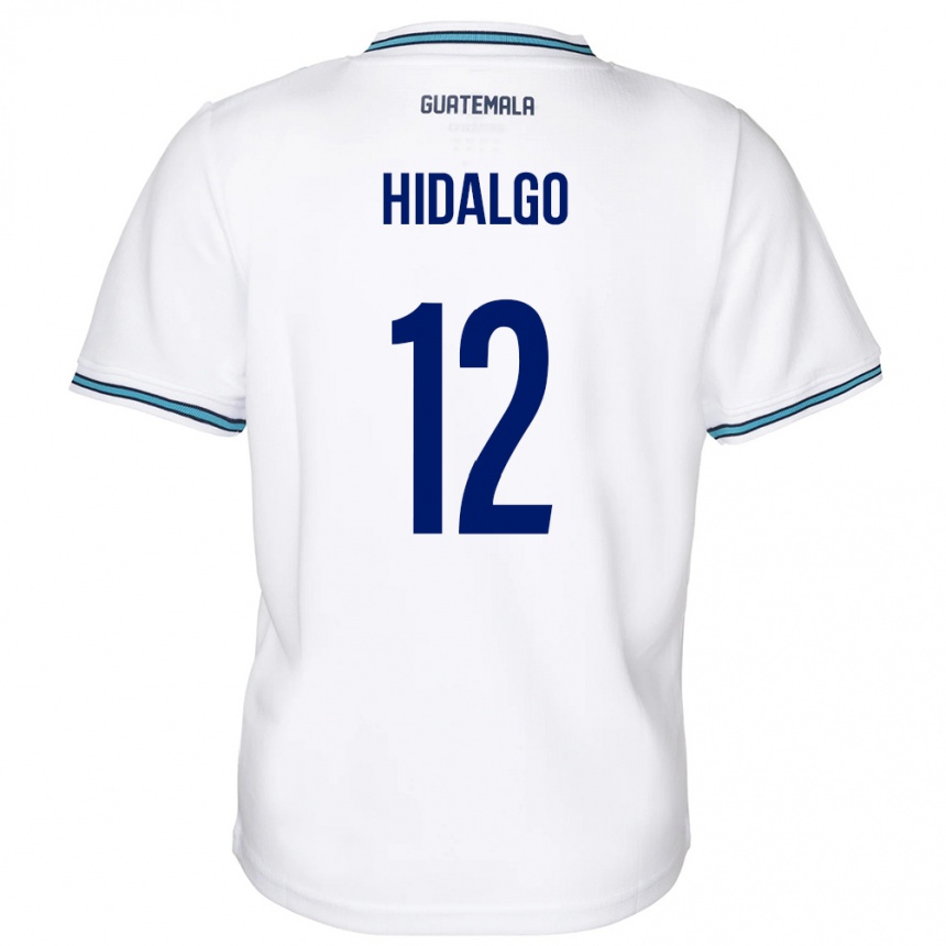 Niño Fútbol Camiseta Guatemala Angie Hidalgo #12 Blanco 1ª Equipación 24-26 México