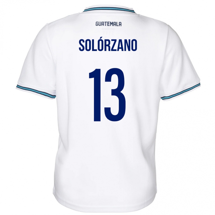 Niño Fútbol Camiseta Guatemala Aisha Solórzano #13 Blanco 1ª Equipación 24-26 México