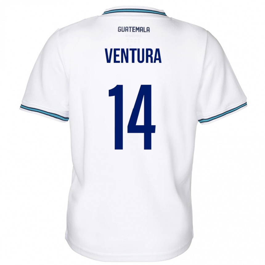 Niño Fútbol Camiseta Guatemala Madelyn Ventura #14 Blanco 1ª Equipación 24-26 México