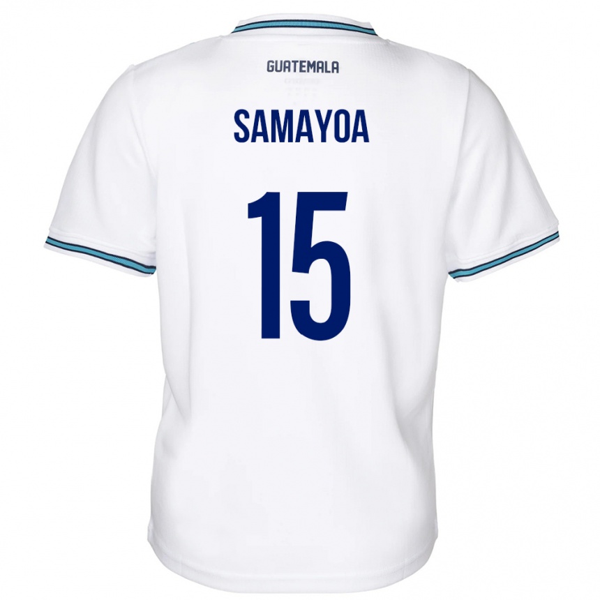 Niño Fútbol Camiseta Guatemala Giselle Samayoa #15 Blanco 1ª Equipación 24-26 México