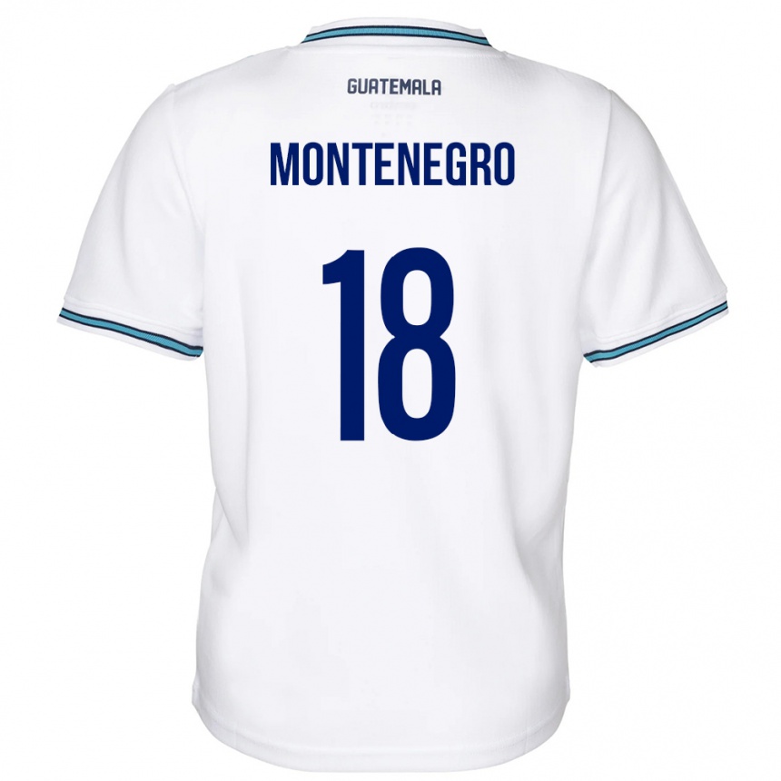 Niño Fútbol Camiseta Guatemala Vivian Montenegro #18 Blanco 1ª Equipación 24-26 México