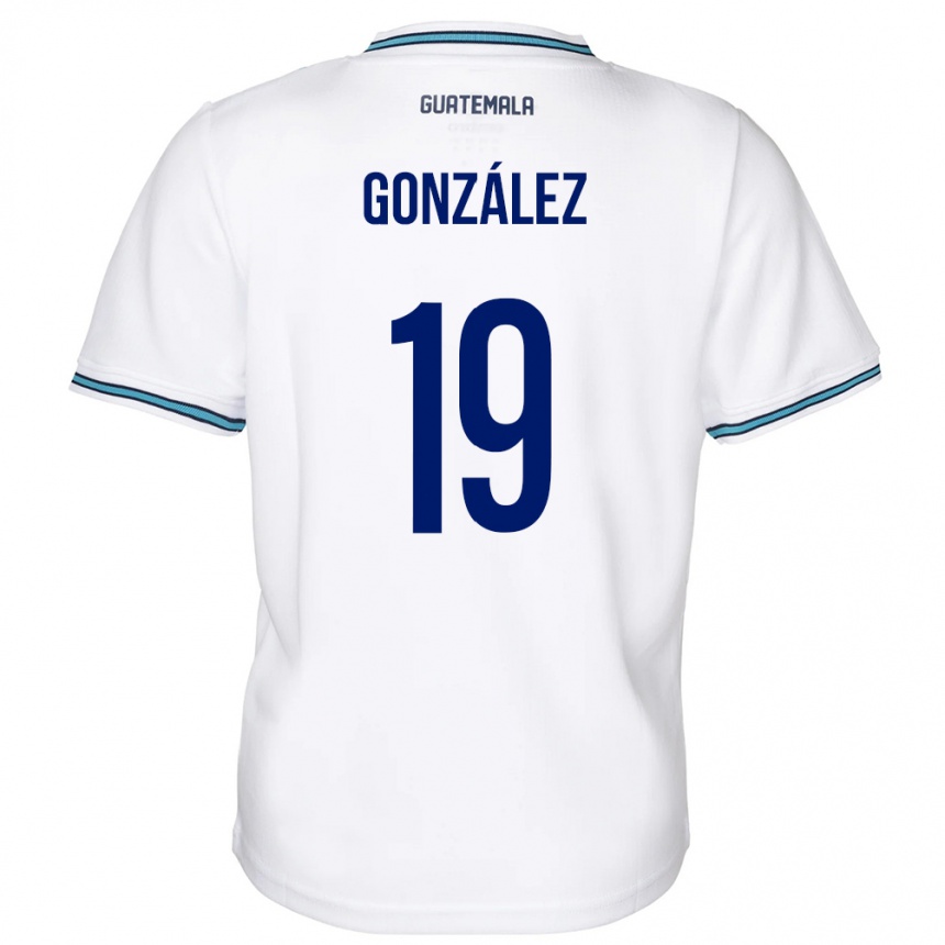 Niño Fútbol Camiseta Guatemala Karen González #19 Blanco 1ª Equipación 24-26 México