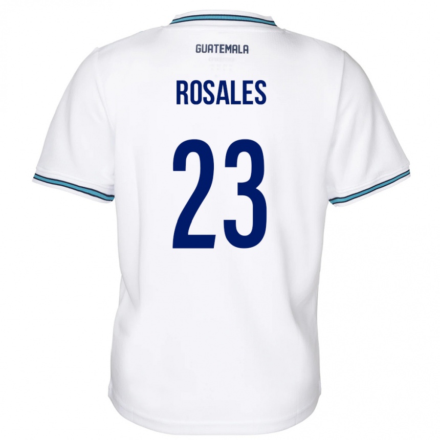 Niño Fútbol Camiseta Guatemala Yareni Rosales #23 Blanco 1ª Equipación 24-26 México