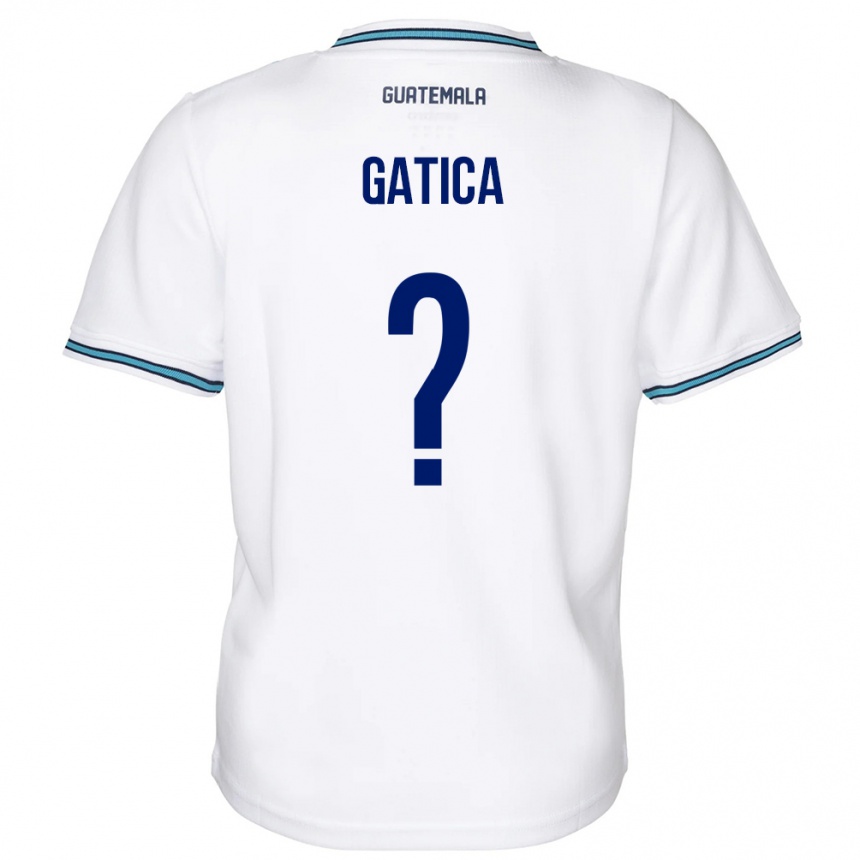 Niño Fútbol Camiseta Guatemala Celeste Gatica #0 Blanco 1ª Equipación 24-26 México