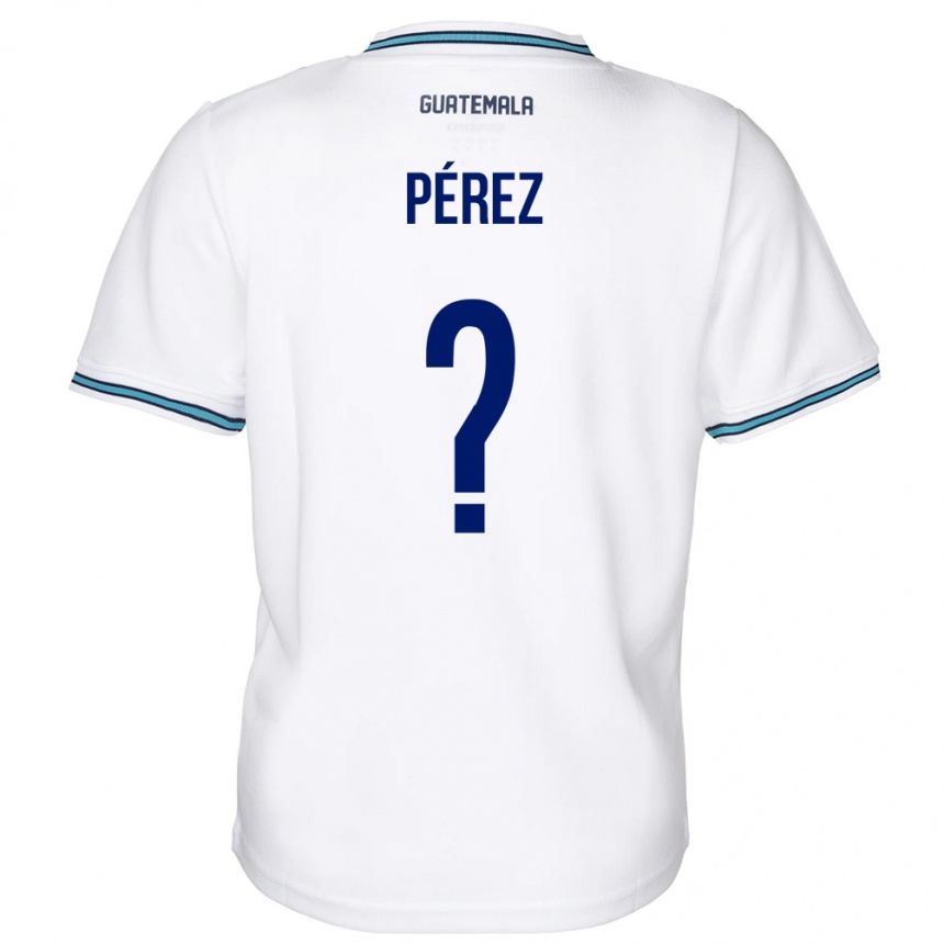 Niño Fútbol Camiseta Guatemala Mary Pérez #0 Blanco 1ª Equipación 24-26 México