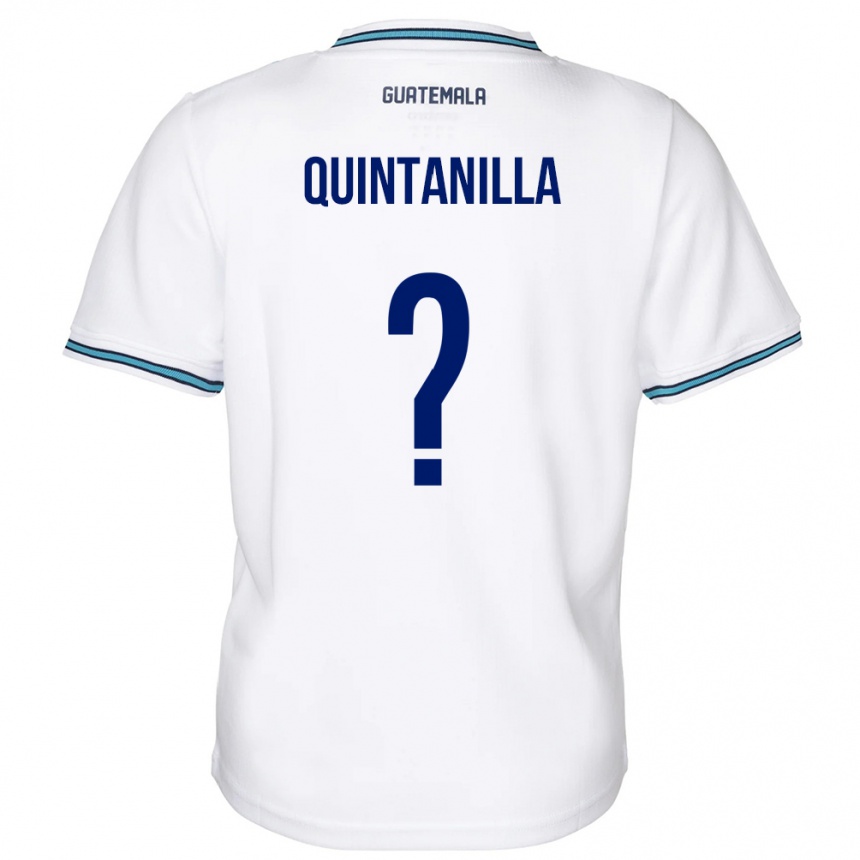 Niño Fútbol Camiseta Guatemala Anayelli Quintanilla #0 Blanco 1ª Equipación 24-26 México