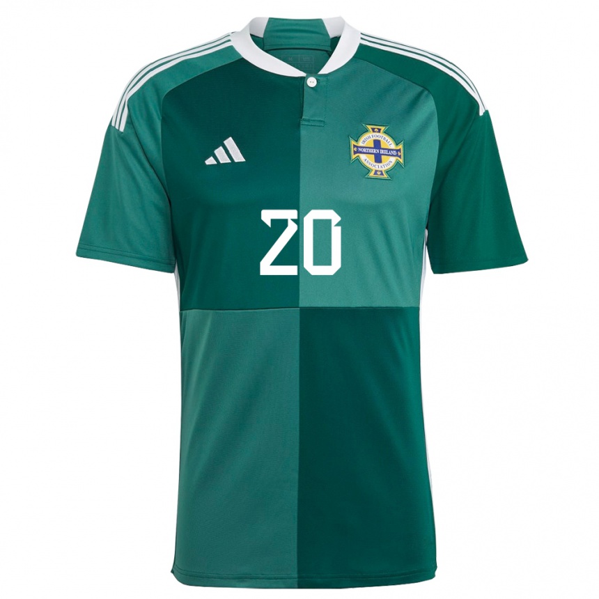 Niño Fútbol Camiseta Irlanda Del Norte Ceadach O’neill #20 Verde 1ª Equipación 24-26 México