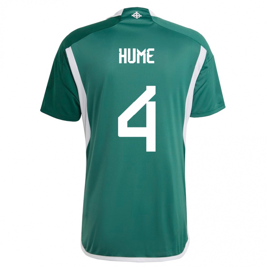 Niño Fútbol Camiseta Irlanda Del Norte Trai Hume #4 Verde 1ª Equipación 24-26 México