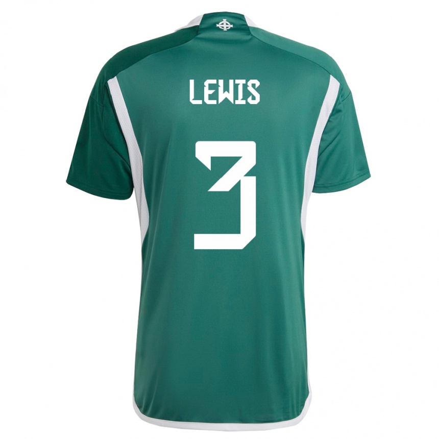 Niño Fútbol Camiseta Irlanda Del Norte Jamal Lewis #3 Verde 1ª Equipación 24-26 México