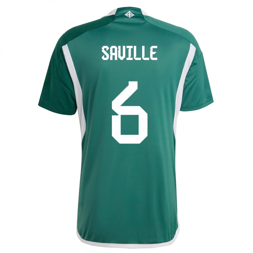 Niño Fútbol Camiseta Irlanda Del Norte George Saville #6 Verde 1ª Equipación 24-26 México