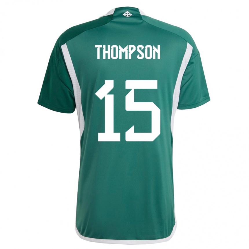 Niño Fútbol Camiseta Irlanda Del Norte Jordan Thompson #15 Verde 1ª Equipación 24-26 México