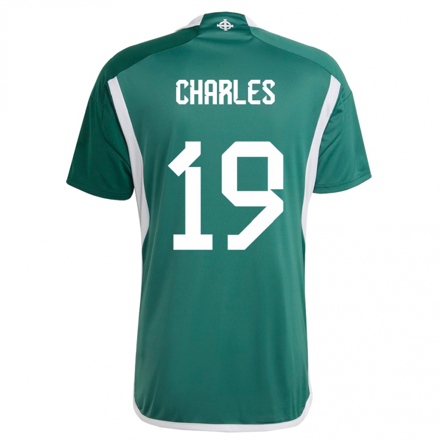 Niño Fútbol Camiseta Irlanda Del Norte Shea Charles #19 Verde 1ª Equipación 24-26 México