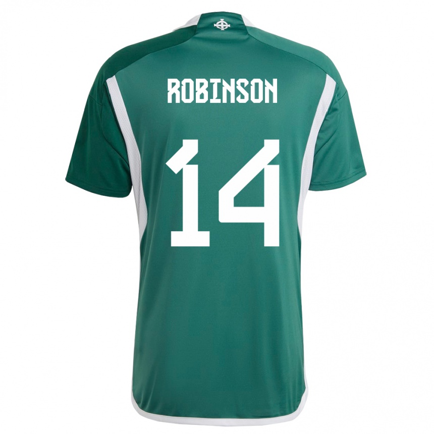 Niño Fútbol Camiseta Irlanda Del Norte Darren Robinson #14 Verde 1ª Equipación 24-26 México