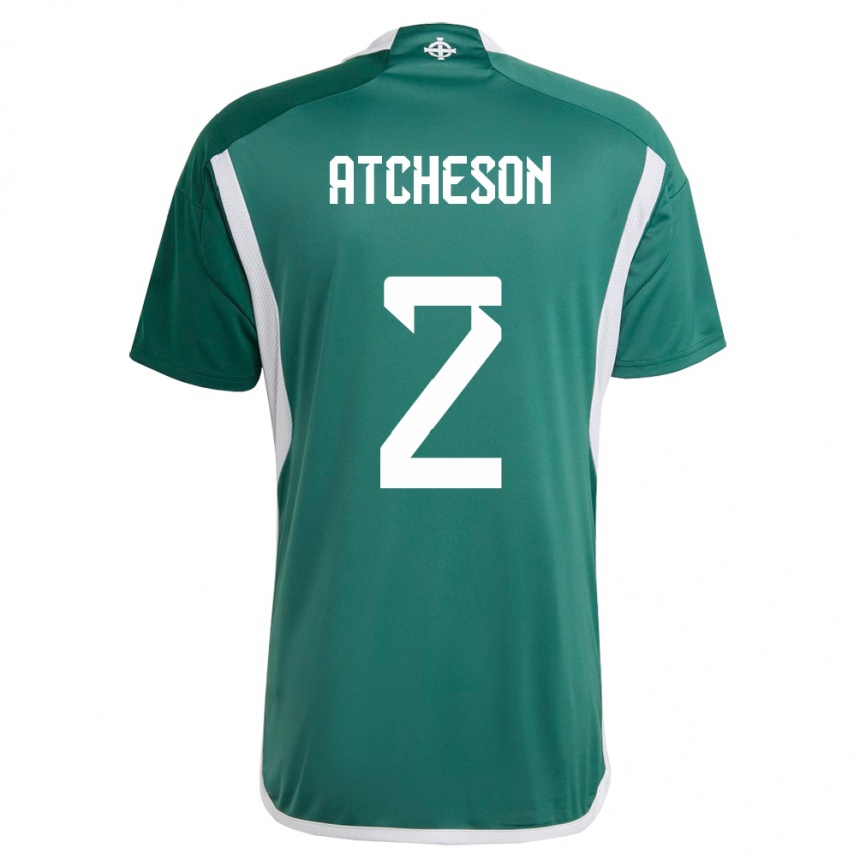 Niño Fútbol Camiseta Irlanda Del Norte Tom Atcheson #2 Verde 1ª Equipación 24-26 México