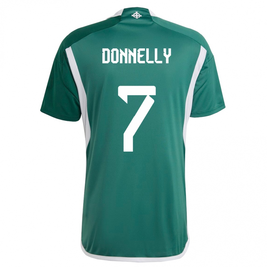 Niño Fútbol Camiseta Irlanda Del Norte Caolan Donnelly #7 Verde 1ª Equipación 24-26 México