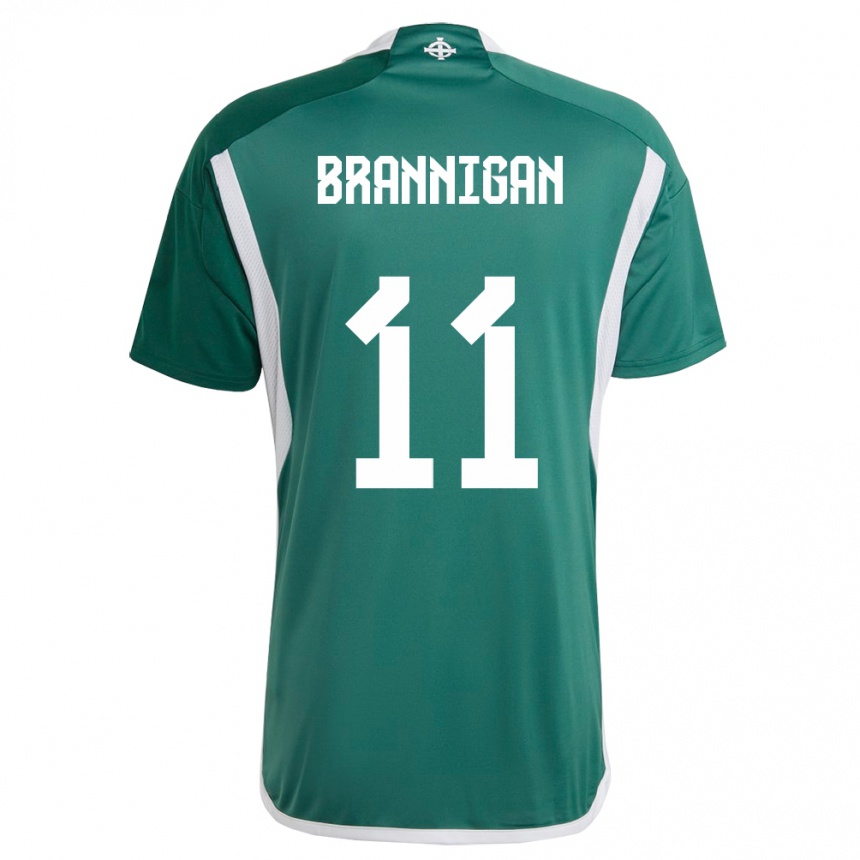 Niño Fútbol Camiseta Irlanda Del Norte Cole Brannigan #11 Verde 1ª Equipación 24-26 México