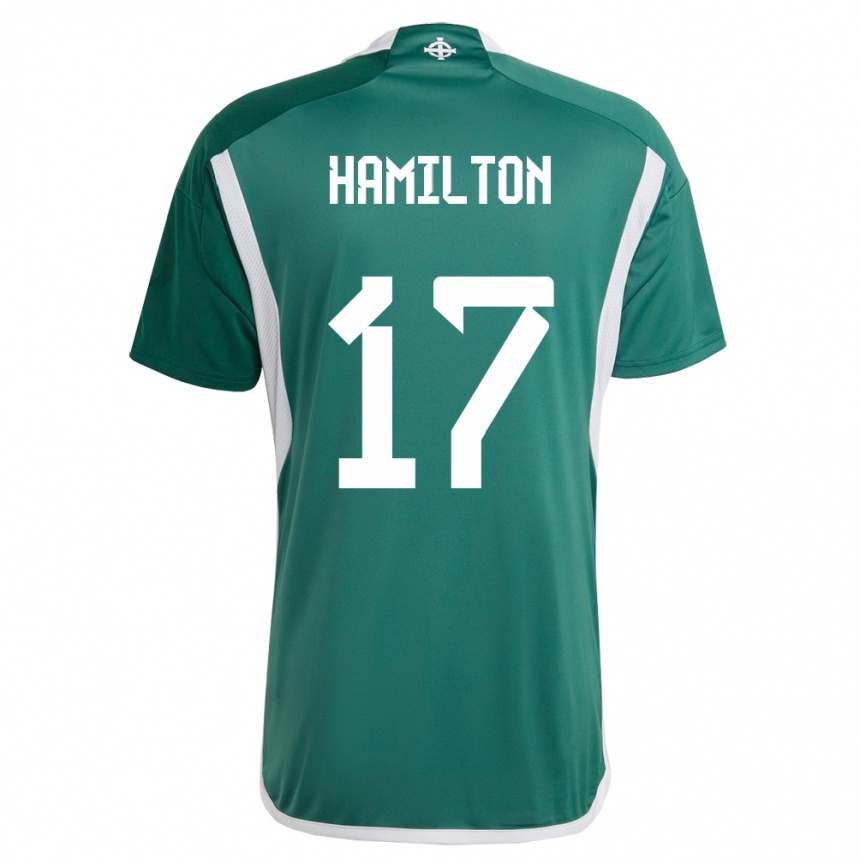 Niño Fútbol Camiseta Irlanda Del Norte Caragh Hamilton #17 Verde 1ª Equipación 24-26 México