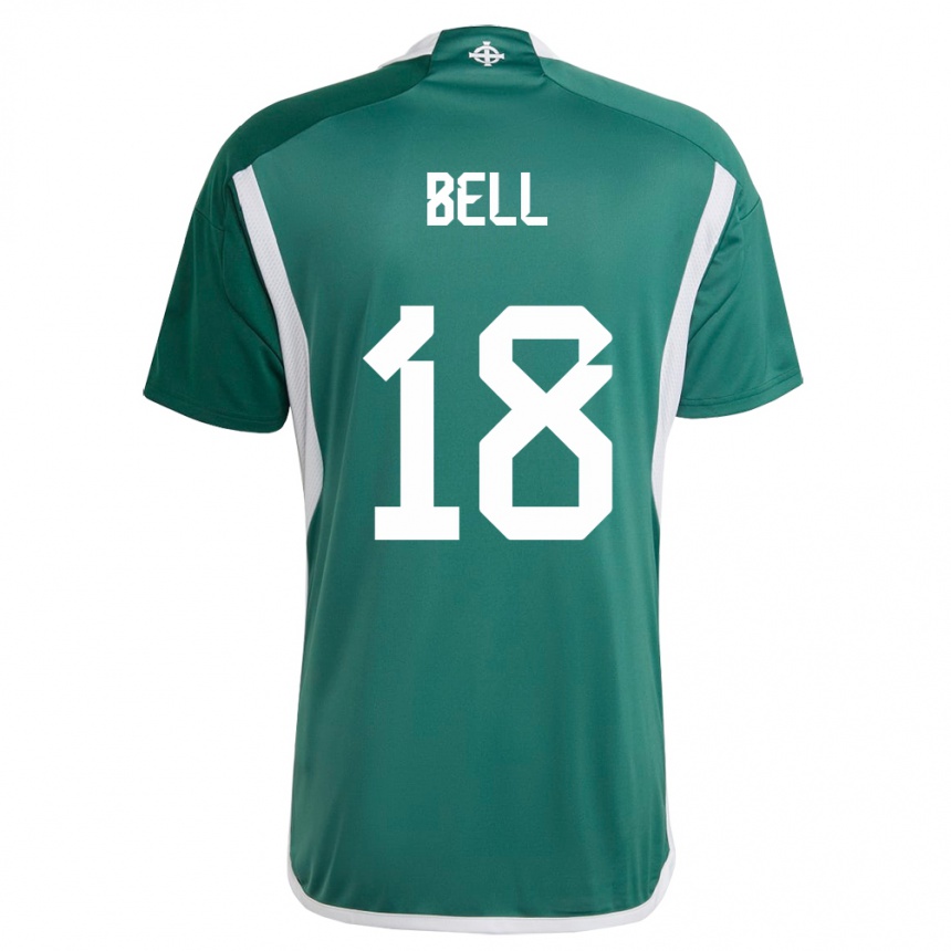 Niño Fútbol Camiseta Irlanda Del Norte Megan Bell #18 Verde 1ª Equipación 24-26 México