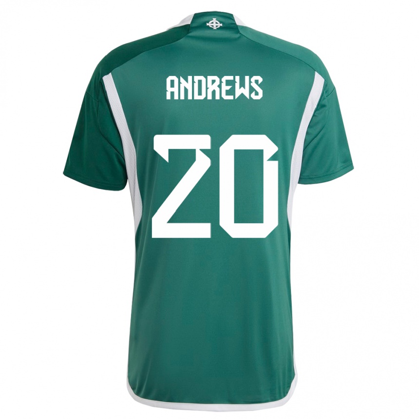 Niño Fútbol Camiseta Irlanda Del Norte Joely Andrews #20 Verde 1ª Equipación 24-26 México