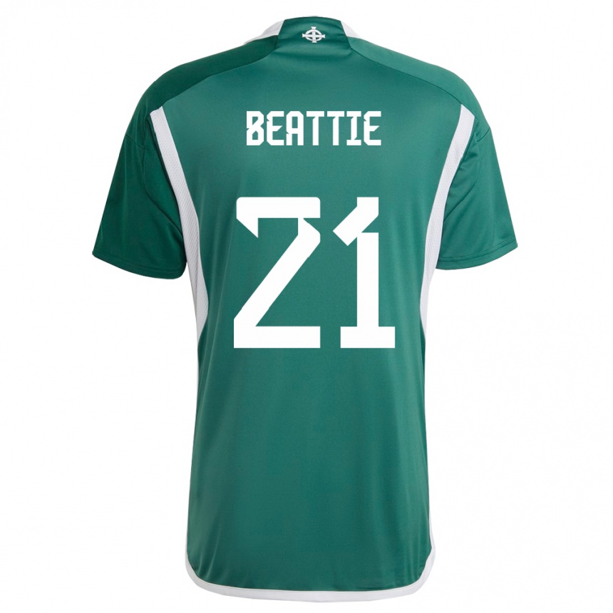 Niño Fútbol Camiseta Irlanda Del Norte Kerry Beattie #21 Verde 1ª Equipación 24-26 México