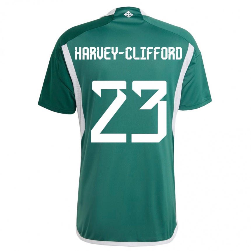 Niño Fútbol Camiseta Irlanda Del Norte Maddy Harvey-Clifford #23 Verde 1ª Equipación 24-26 México