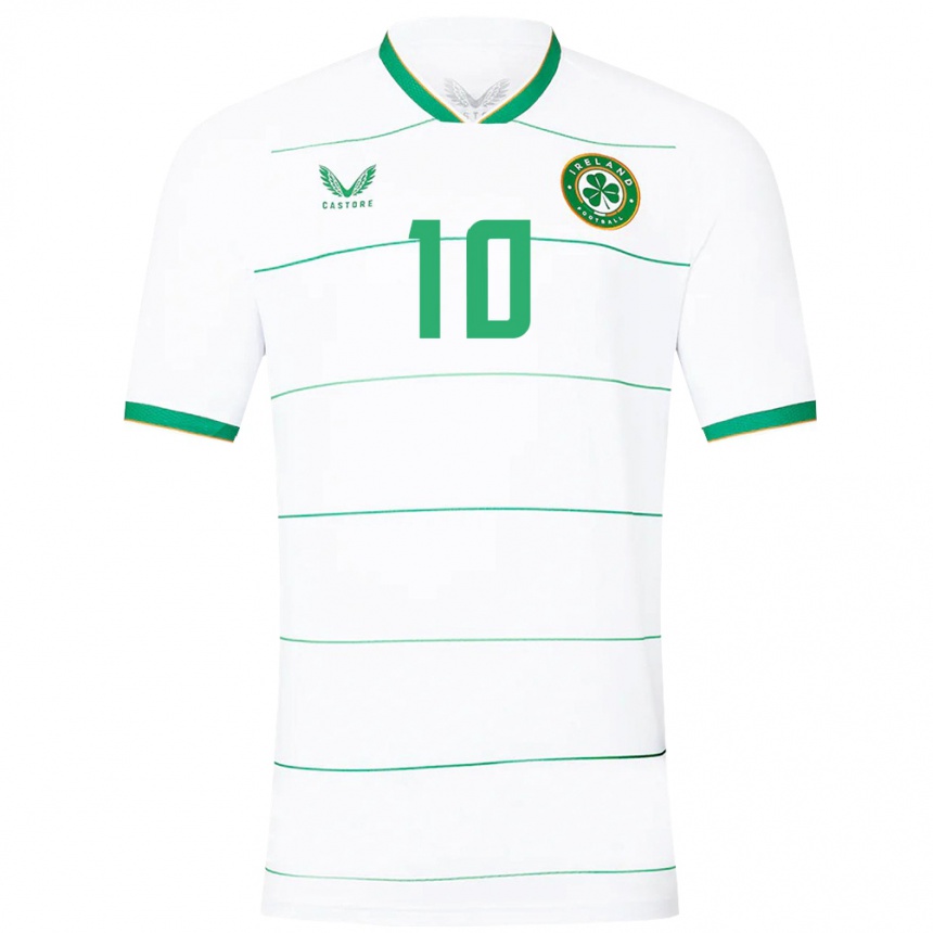 Niño Fútbol Camiseta Irlanda Denise O'sullivan #10 Blanco 2ª Equipación 24-26 México