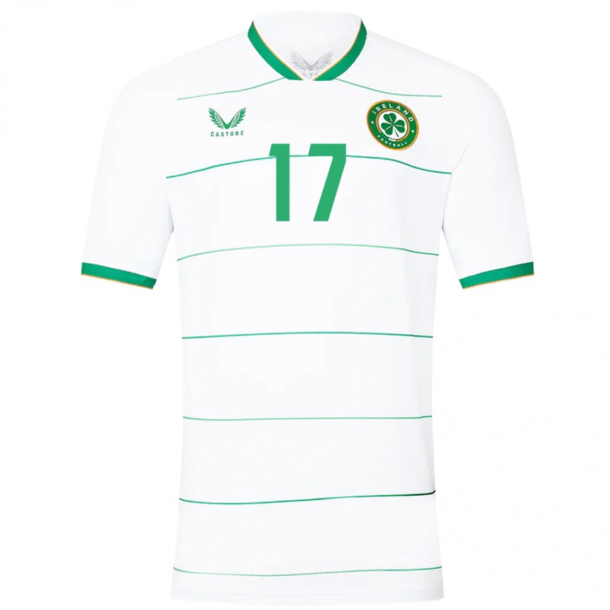 Niño Fútbol Camiseta Irlanda Darius Lipsiuc #17 Blanco 2ª Equipación 24-26 México