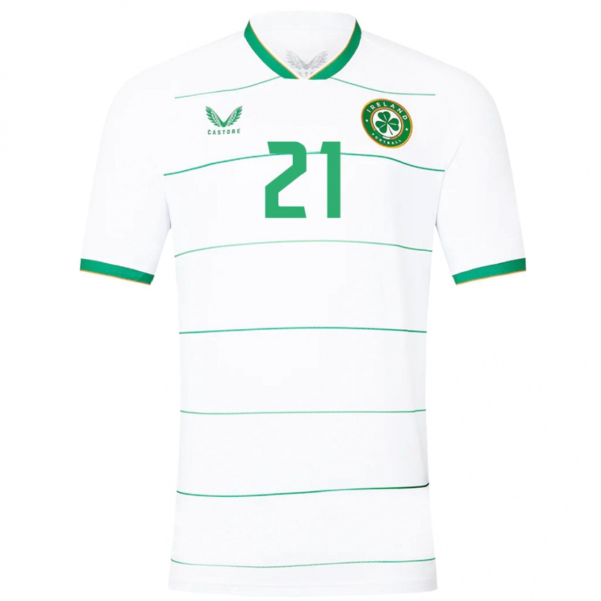 Niño Fútbol Camiseta Irlanda Andy Moran #21 Blanco 2ª Equipación 24-26 México