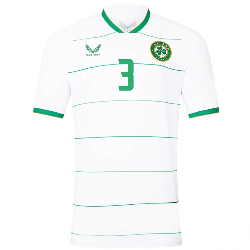 Niño Fútbol Camiseta Irlanda Harriet Scott #3 Blanco 2ª Equipación 24-26 México