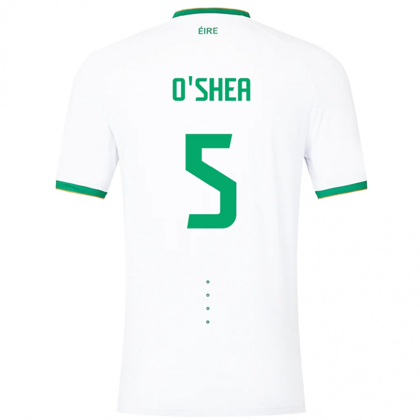 Niño Fútbol Camiseta Irlanda Dara O'shea #5 Blanco 2ª Equipación 24-26 México