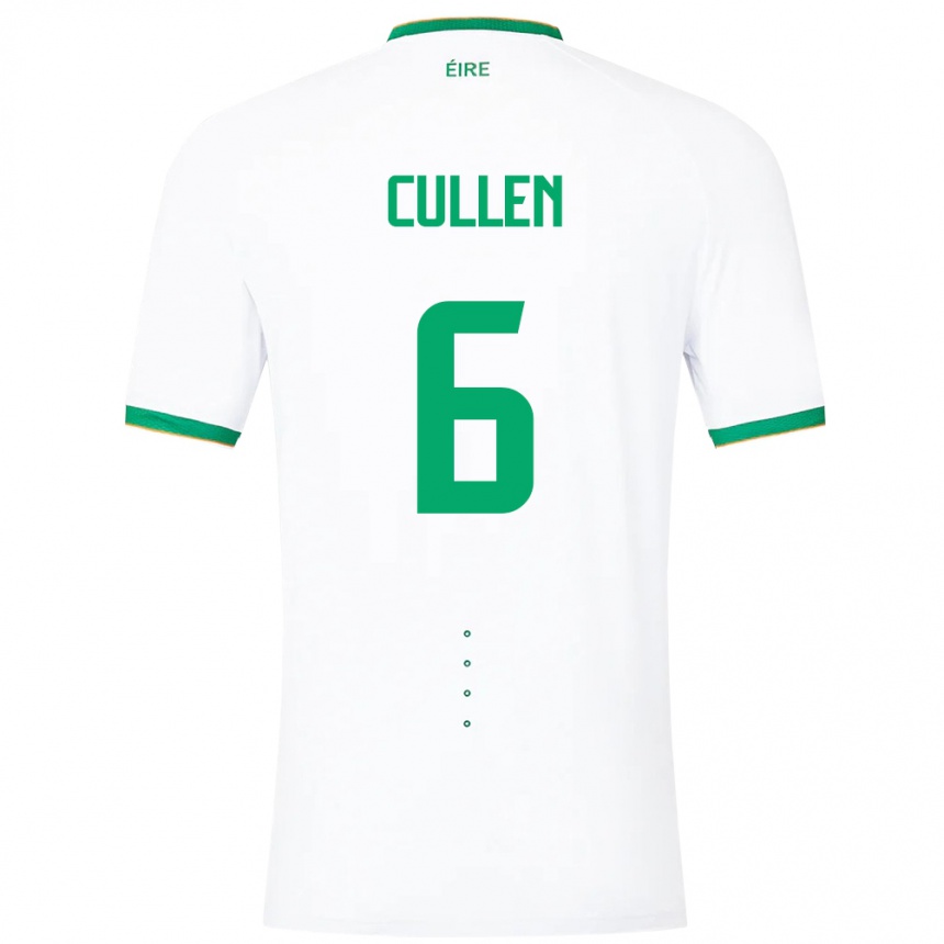 Niño Fútbol Camiseta Irlanda Josh Cullen #6 Blanco 2ª Equipación 24-26 México