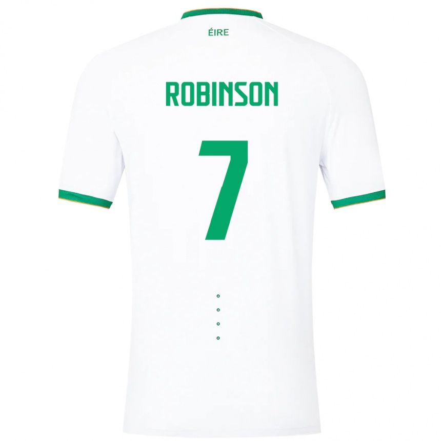 Niño Fútbol Camiseta Irlanda Callum Robinson #7 Blanco 2ª Equipación 24-26 México