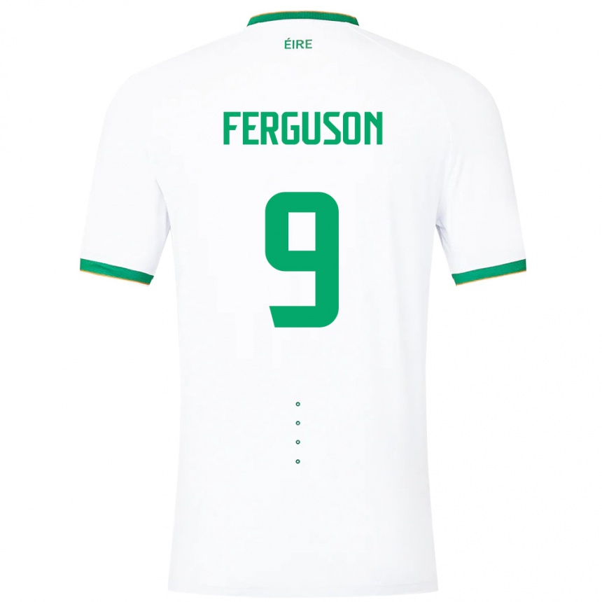 Niño Fútbol Camiseta Irlanda Evan Ferguson #9 Blanco 2ª Equipación 24-26 México